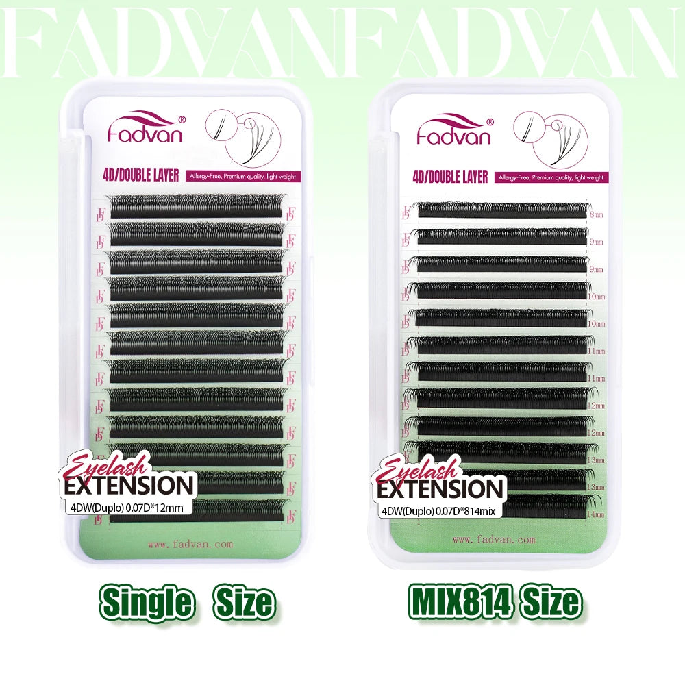FADVAN 3D/4D/5D W Shaped Eyelash Extensions - Natural Softlight Volume