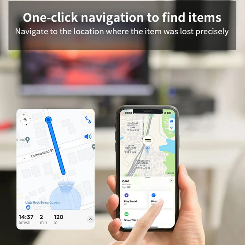 Smart Bluetooth GPS Tracker for Apple Find My - Anti-Lose Reminder Tag