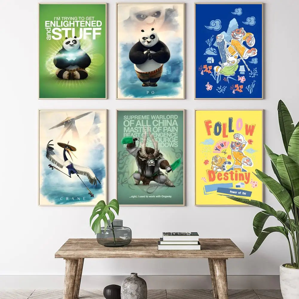 Kung Fu Panda HD Wall Art Poster - Waterproof Aesthetic Decor
