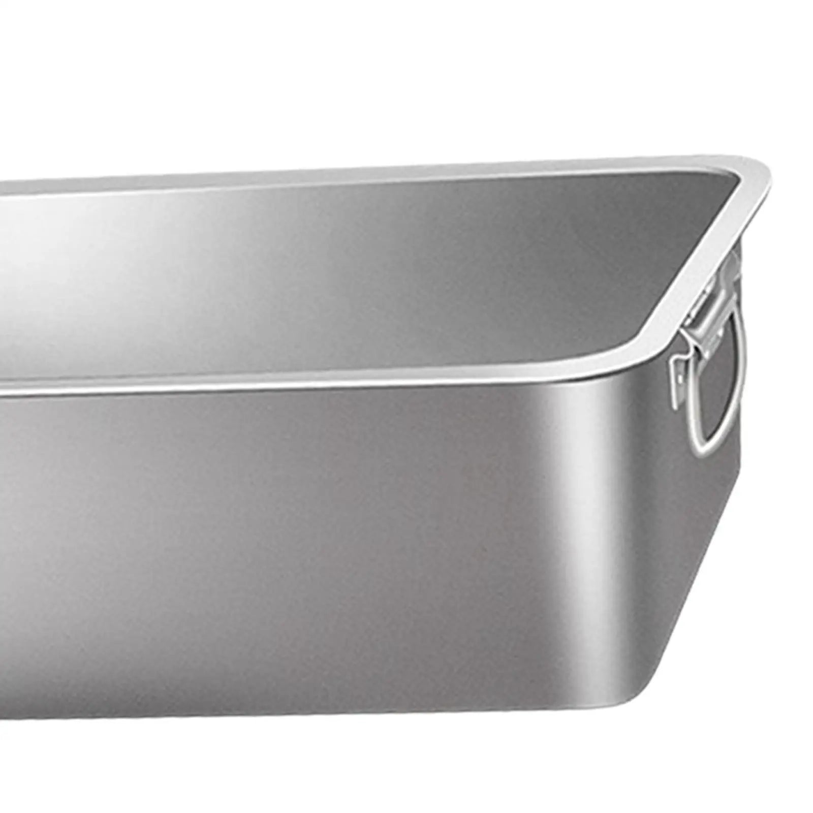 Stainless Steel High-Sided Cat Litter Box - Easy Clean & Portable