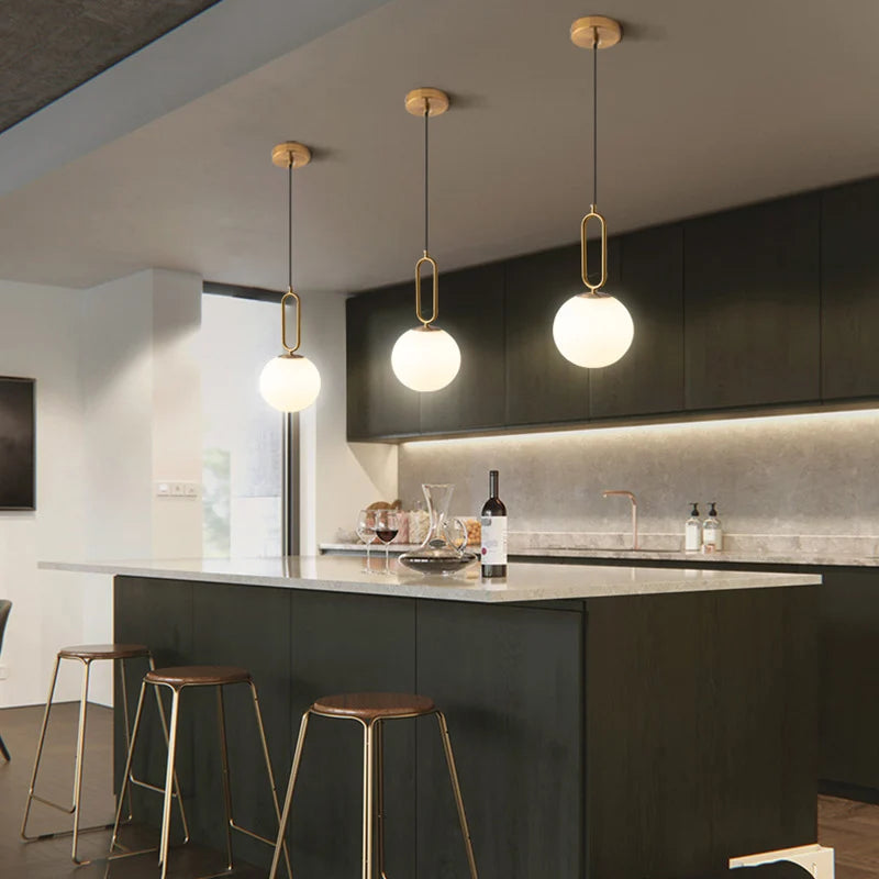 Modern Glass Ball Pendant Light for Dining & Kitchen - Ramalho