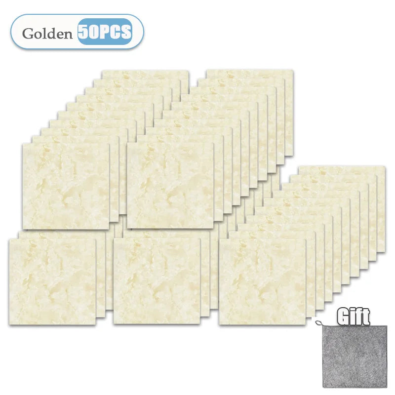 Thickened Self-Adhesive Marble Tile Stickers - Waterproof & Durable