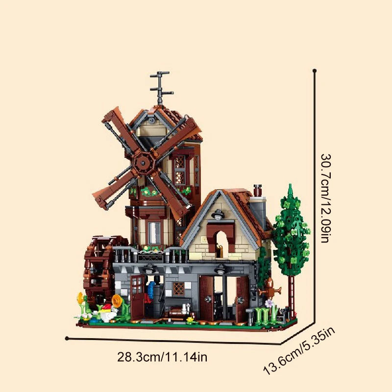 1580PCS Medieval Village Building Blocks with LED - Fun & Creative Gift