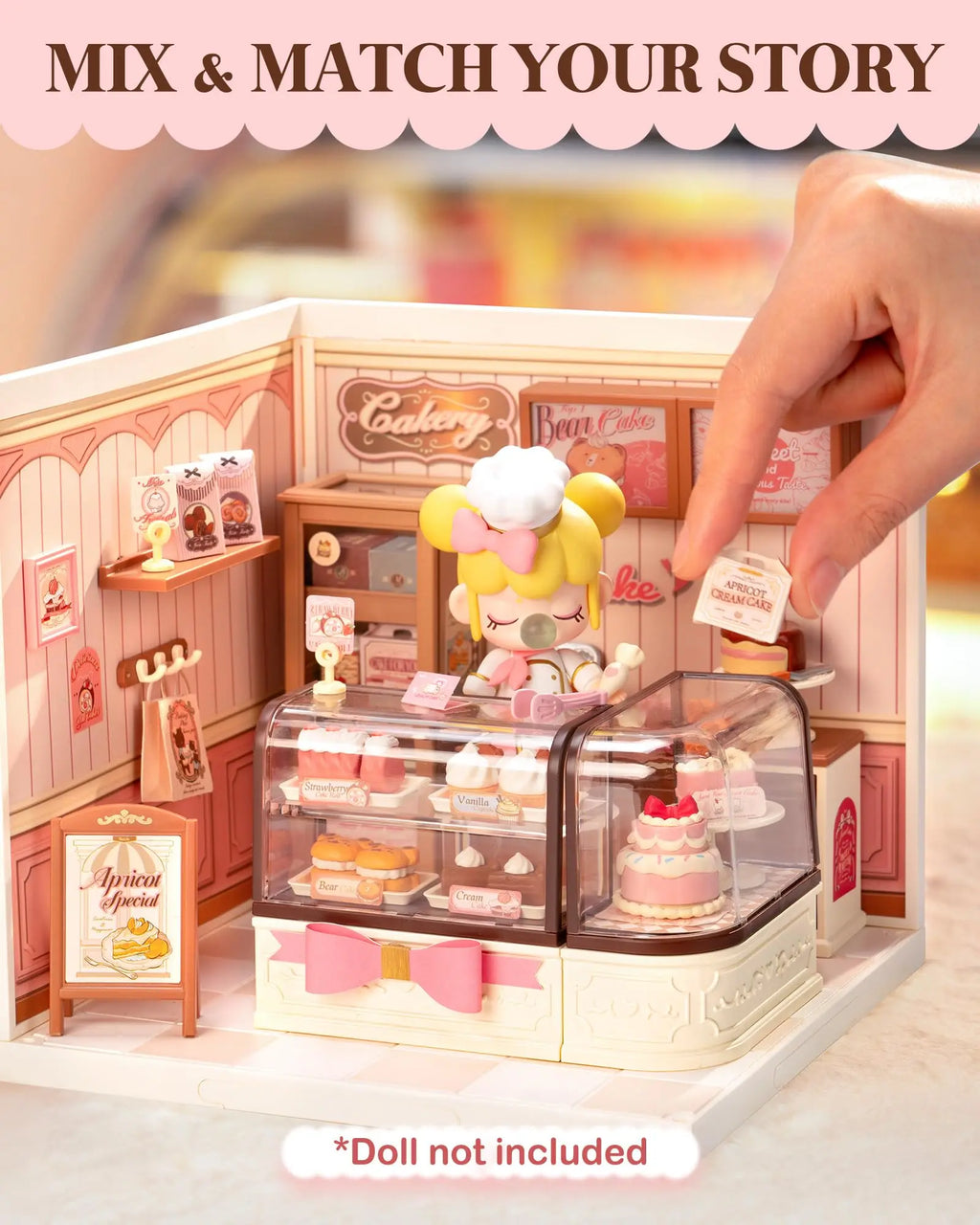Robotime Rolife Tasty Cake Shop Dollhouse Building Kit - Creative Gift