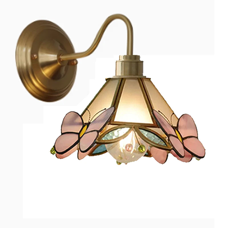 Butterfly Glass Copper LED Pendant Lamp for Modern Indoor Decor