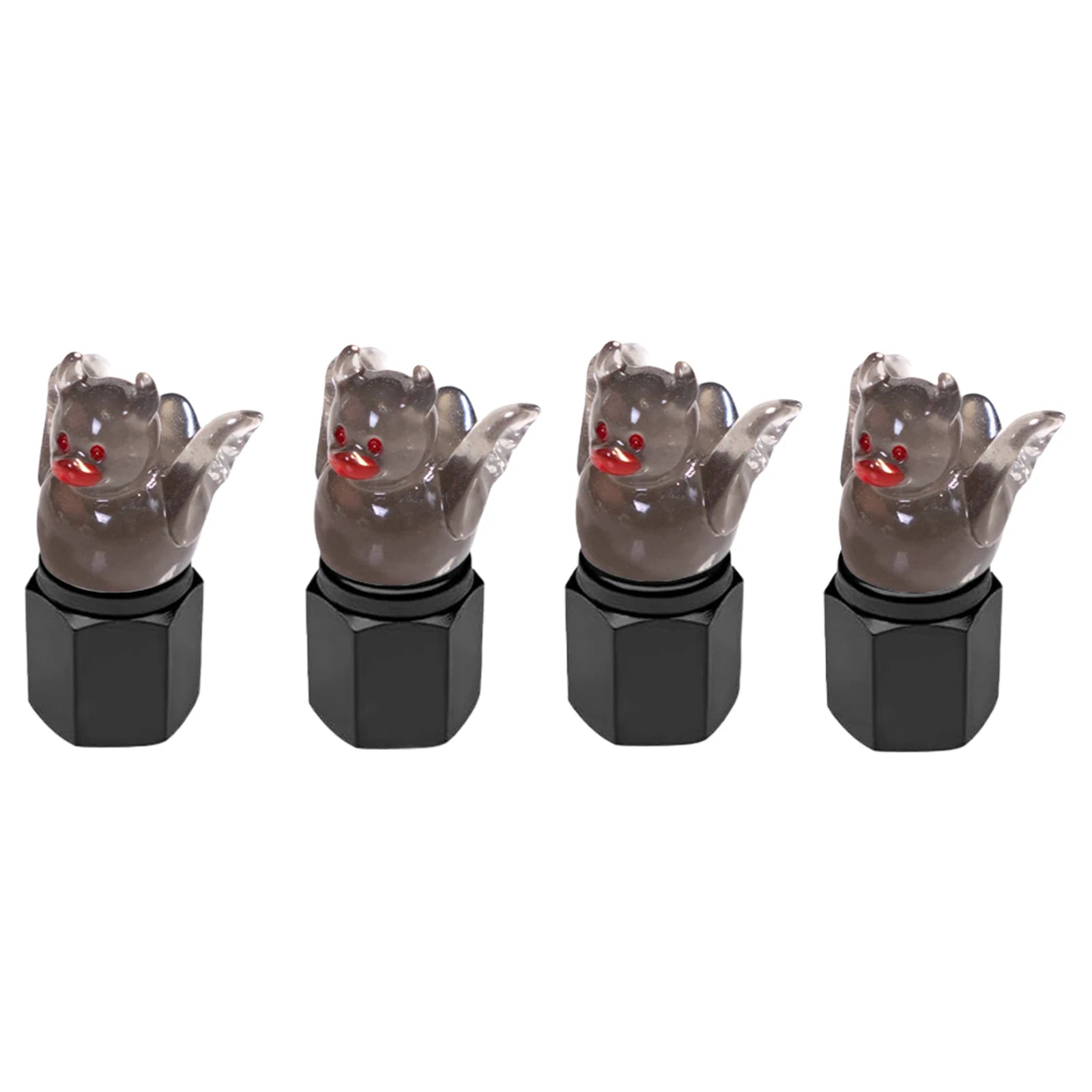 4 Pack Glow in The Dark Duck Tire Valve Caps for Cars & Bikes