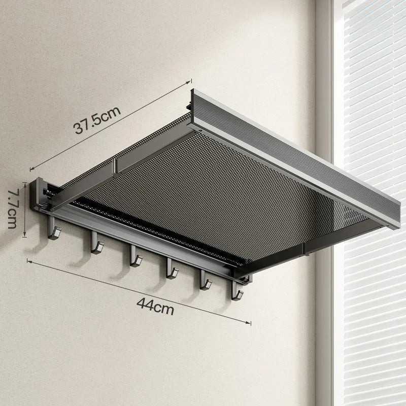 Retractable Wall-Mounted Towel Rack - Space-Saving Storage Solution