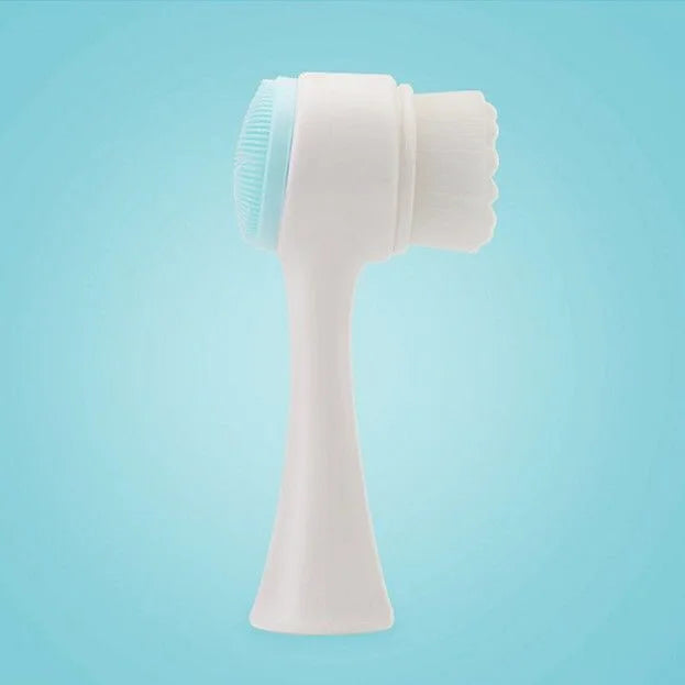 Silicone Double-Sided Facial Cleanser Brush for Blackhead Removal