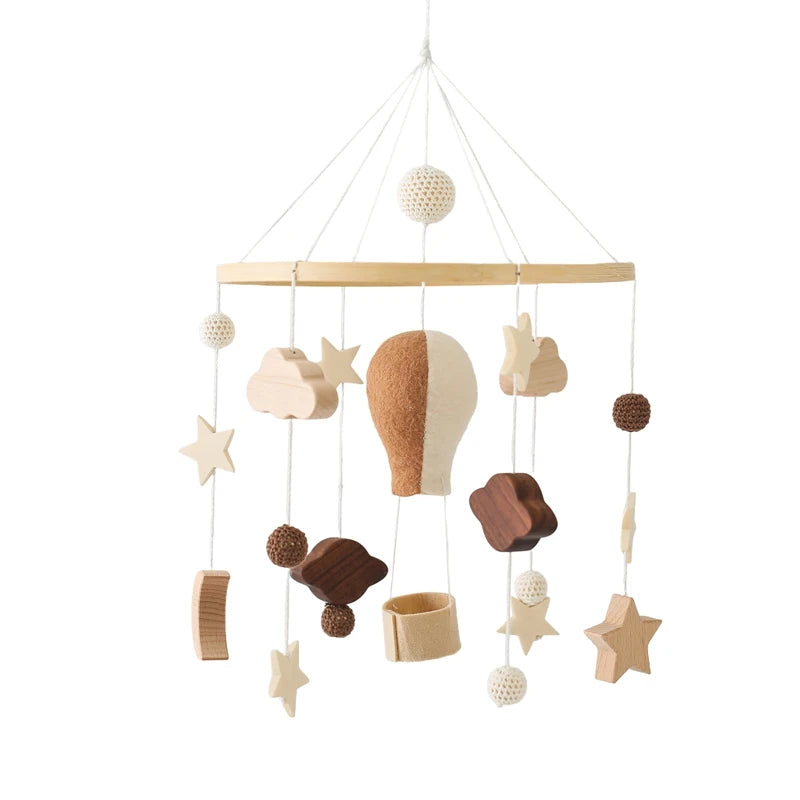 Wooden Baby Bed Bell Bracket - 0-12 Months Mobile Toy Holder