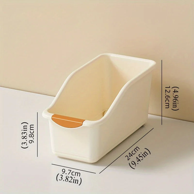 Curved Plastic Storage Bins - Versatile Home Organization Set