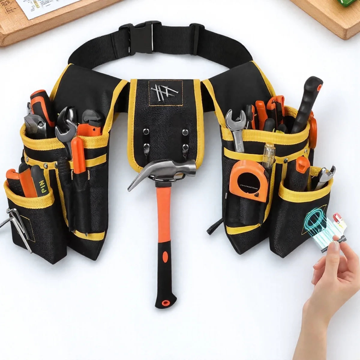 Craftsman Tool Belt with Magnetic Holder, 26 Pockets, Adjustable Fit