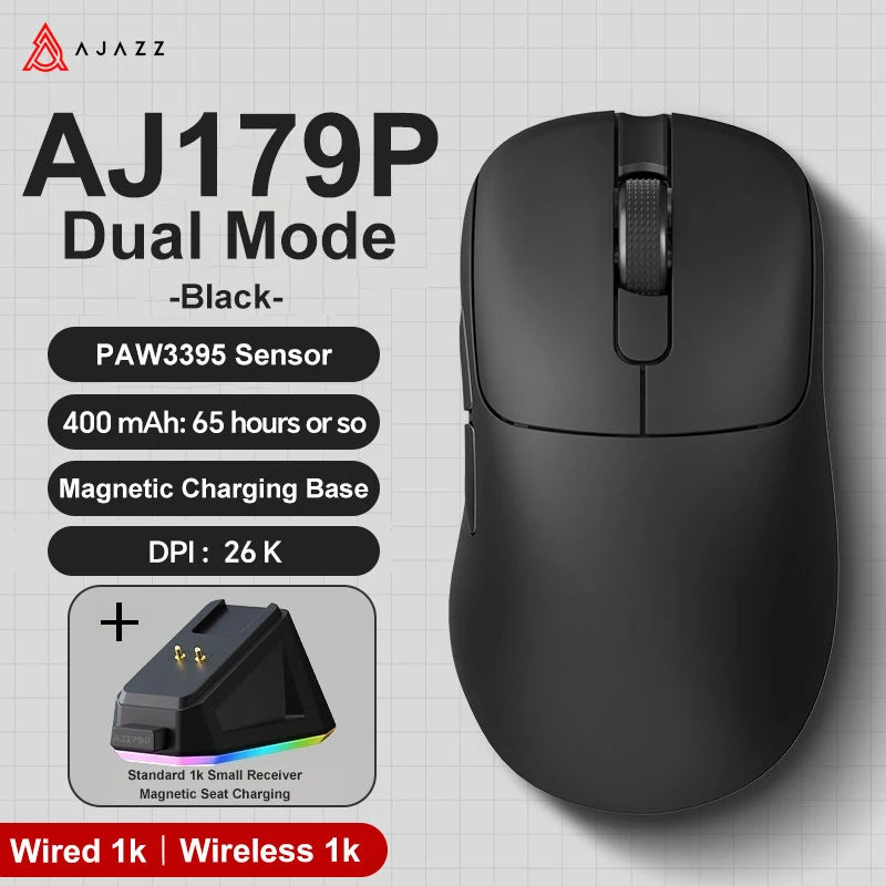 AJAZZ AJ179 V2 MAX 42000 DPI Ergonomic Wireless Gaming Mouse
