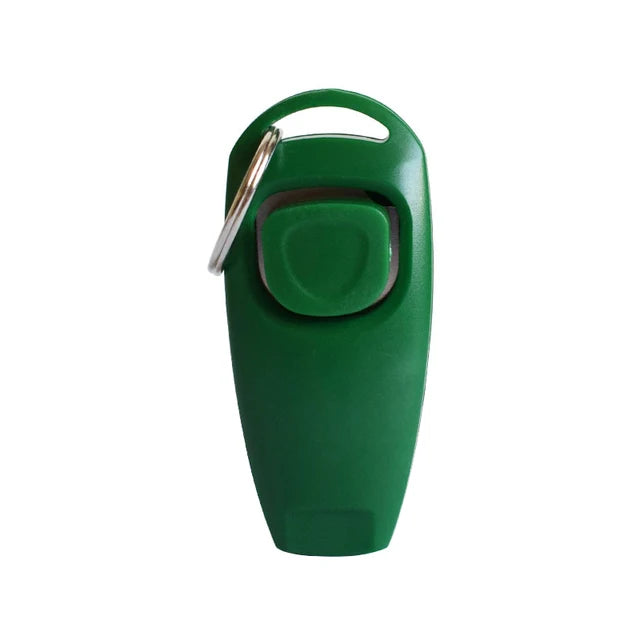 2-in-1 Dog Training Clicker & Whistle Aid Tool with Key Ring