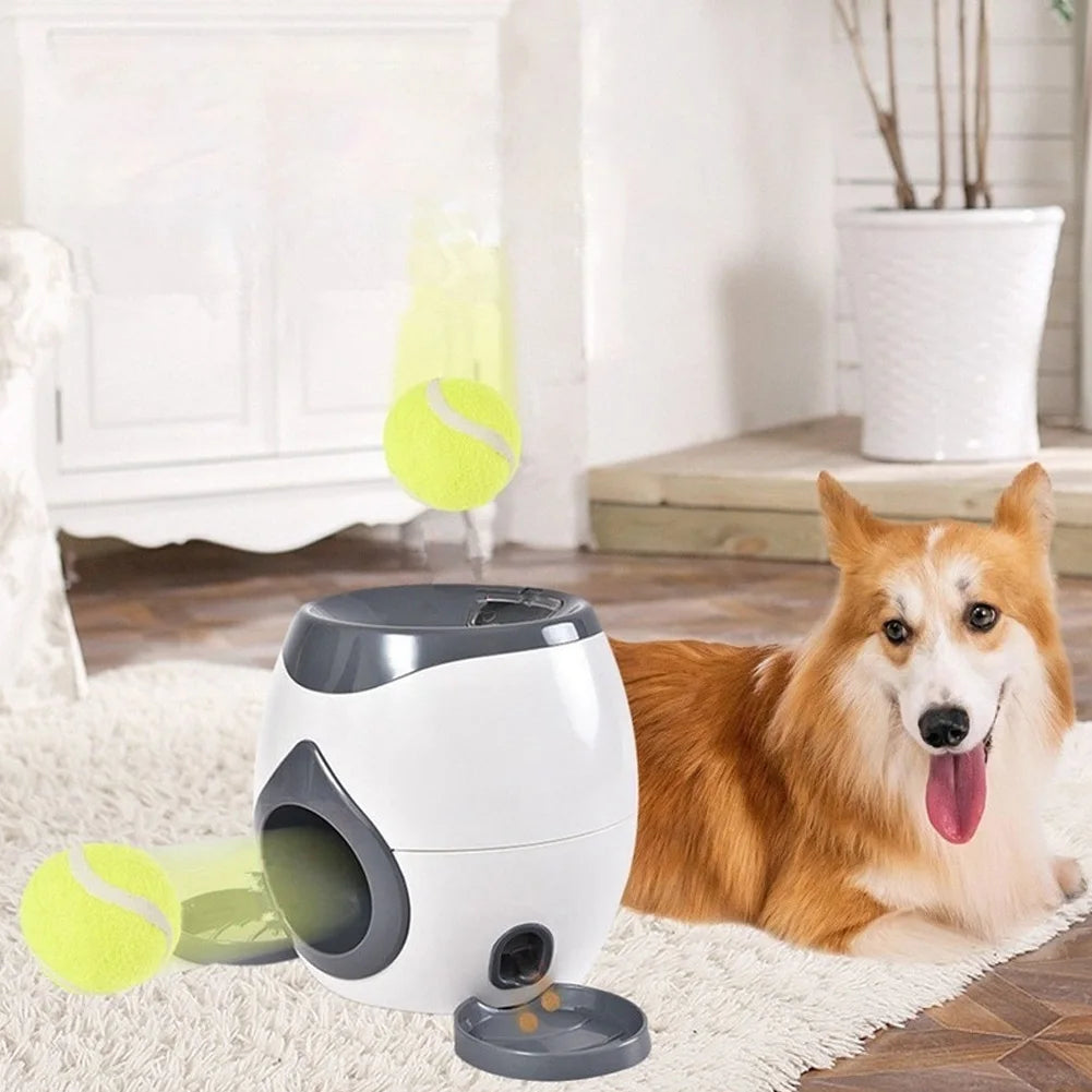 Interactive Dog Ball Launcher & Treat Dispenser for Small Dogs