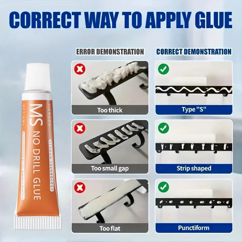 Heavy-Duty No-Nail Adhesive - High-Strength, Precision Application