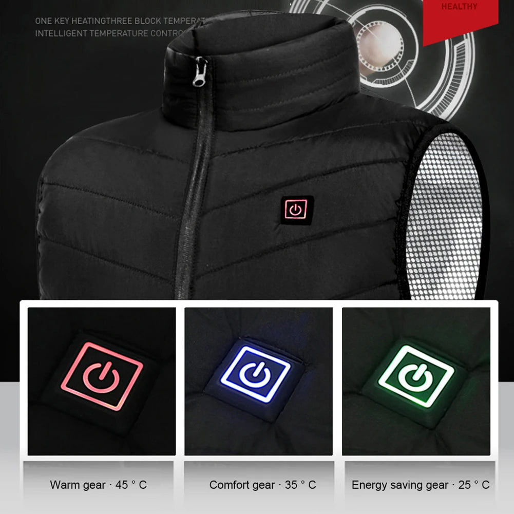 Sikiwind Electric Heated Vest for Men - 9 Heating Zones
