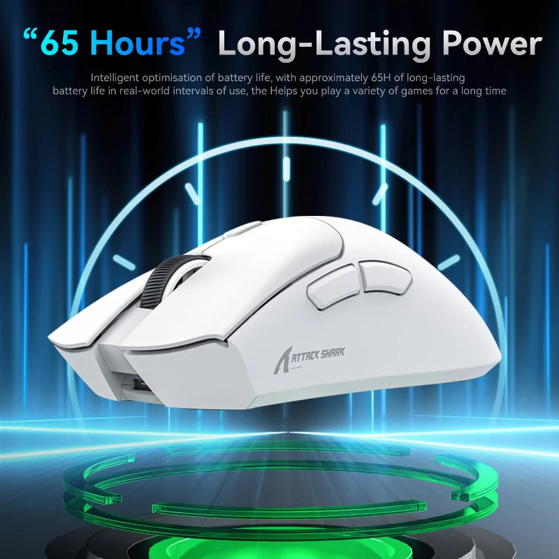 Attack Shark R1 Bluetooth Gaming Mouse, 18000 DPI, Tri-Mode Connect