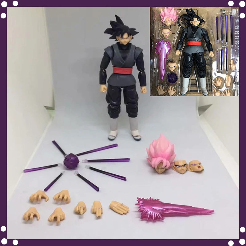 14cm Dragon Ball Black Goku Zamasu Action Figure with Accessories