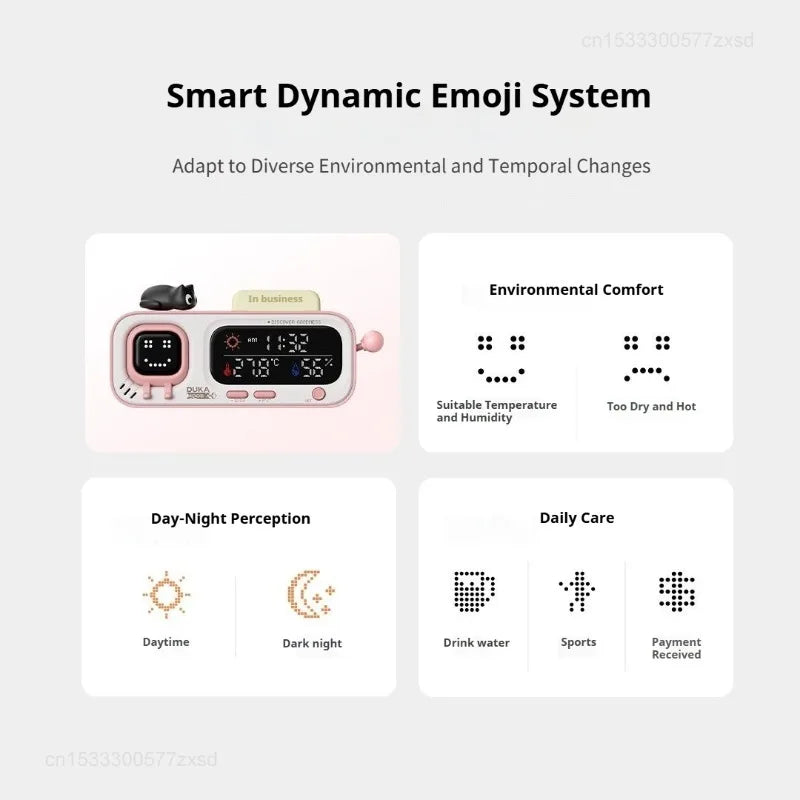 DUKA Smart Temperature & Humidity Clock - Digital Hygrometer & Thermometer