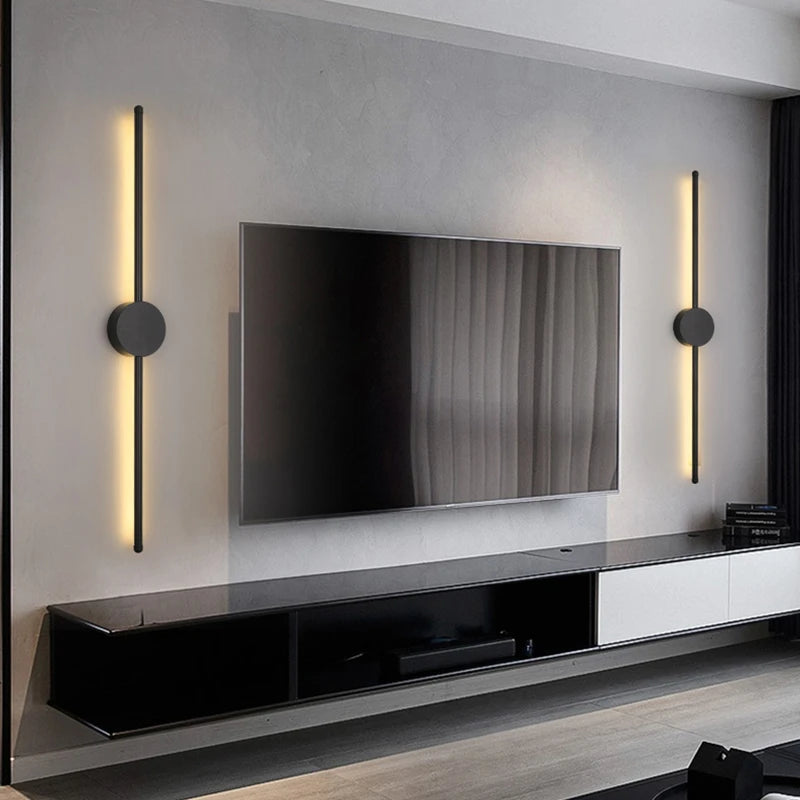 Modern Black LED Wall Lamp - Stylish Interior Lighting for Any Room