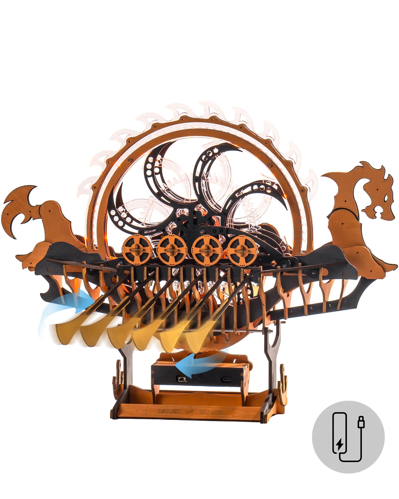 Robotime Vikingship Moveable Model - Engaging 3D Wooden Puzzle