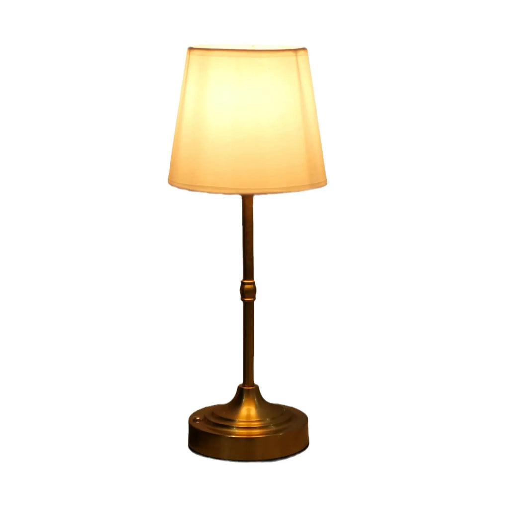 Modern Luxury Fabric Table Lamp - Dimmable & Rechargeable LED