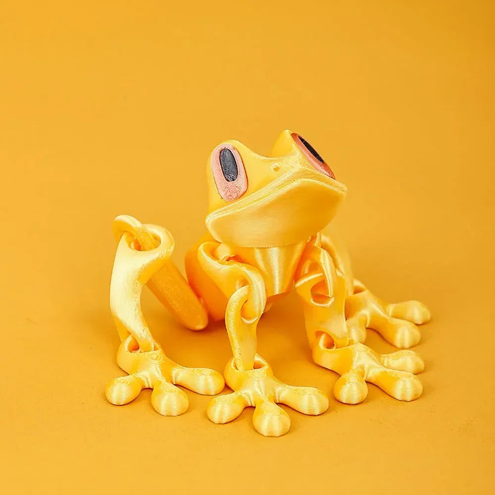Movable 3D Printed Tree Frog Ornament - Unique Kitchen & Office Decor