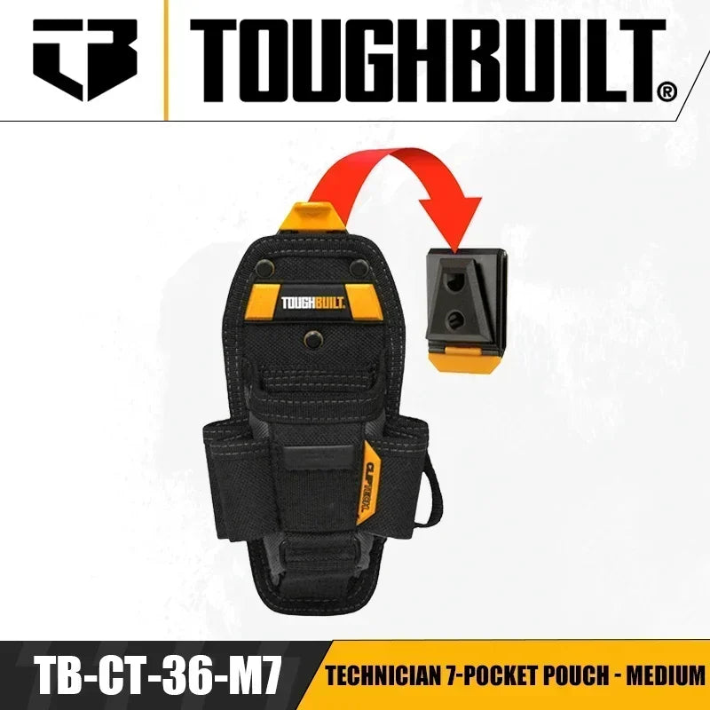 ToughBuilt 7-Pocket Tool Pouch - Ultimate Organizer for Pros