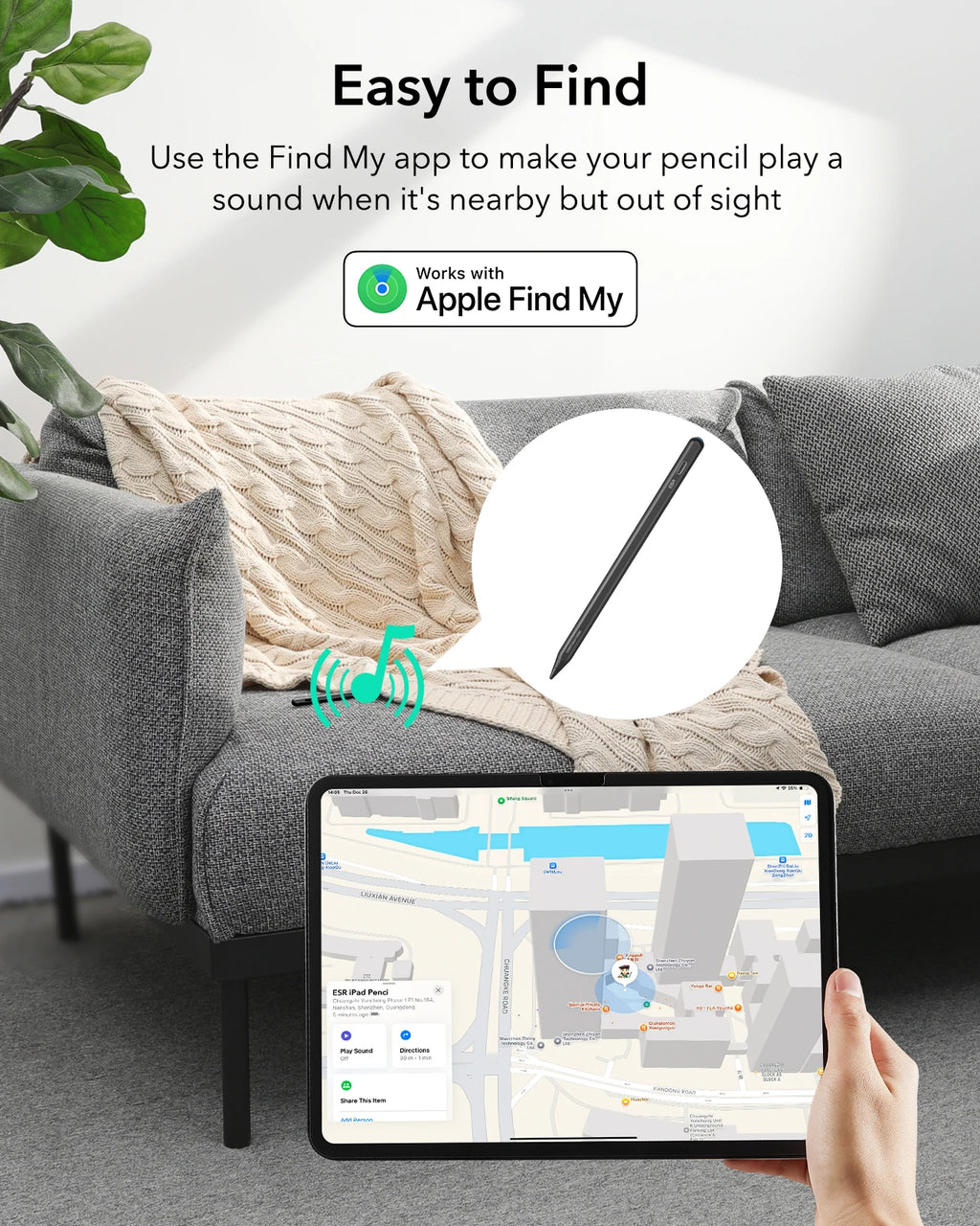ESR Fast-Charging iPad Stylus with Palm Rejection (2018-2025)