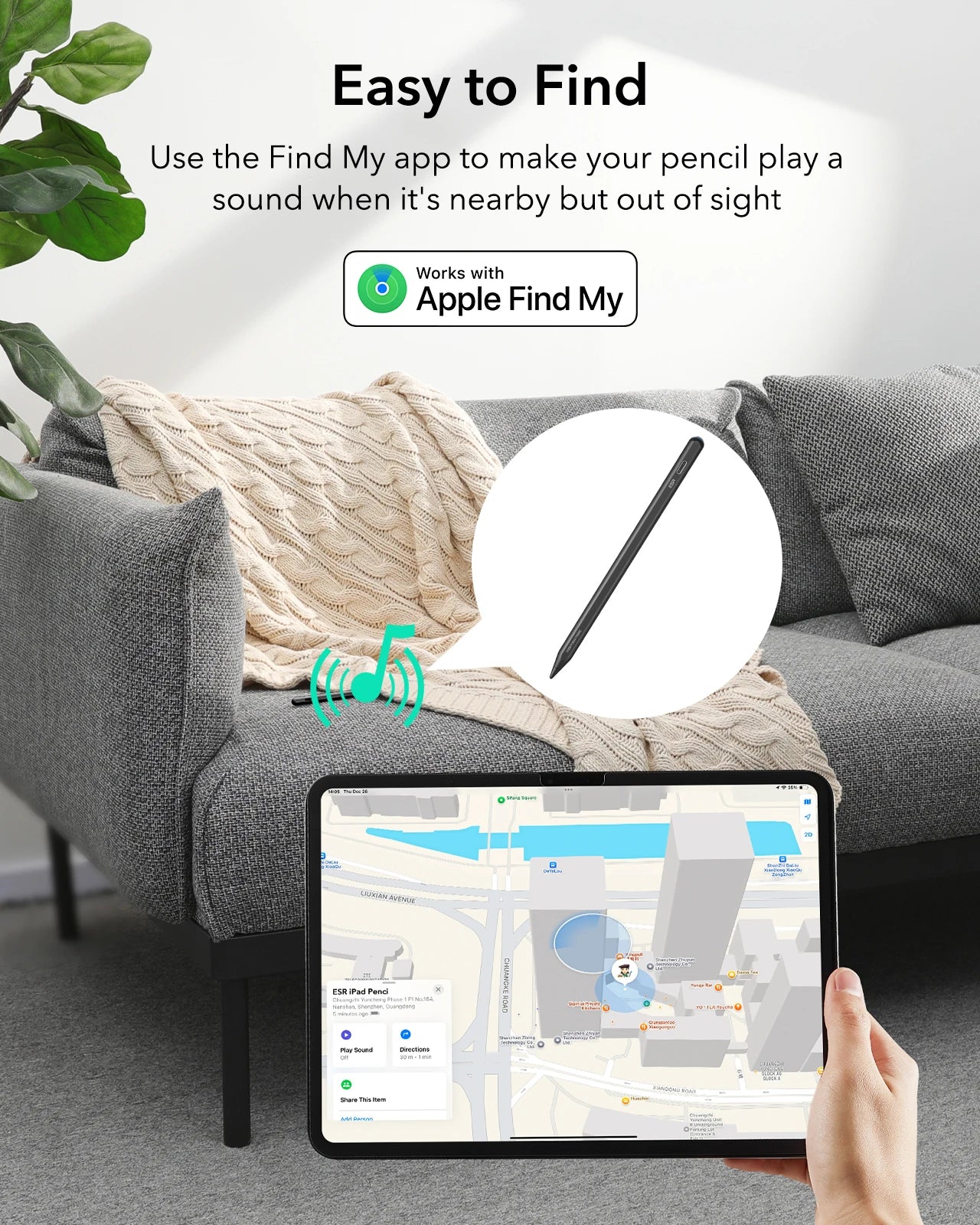 ESR Fast-Charging iPad Stylus with Palm Rejection (2018-2025)