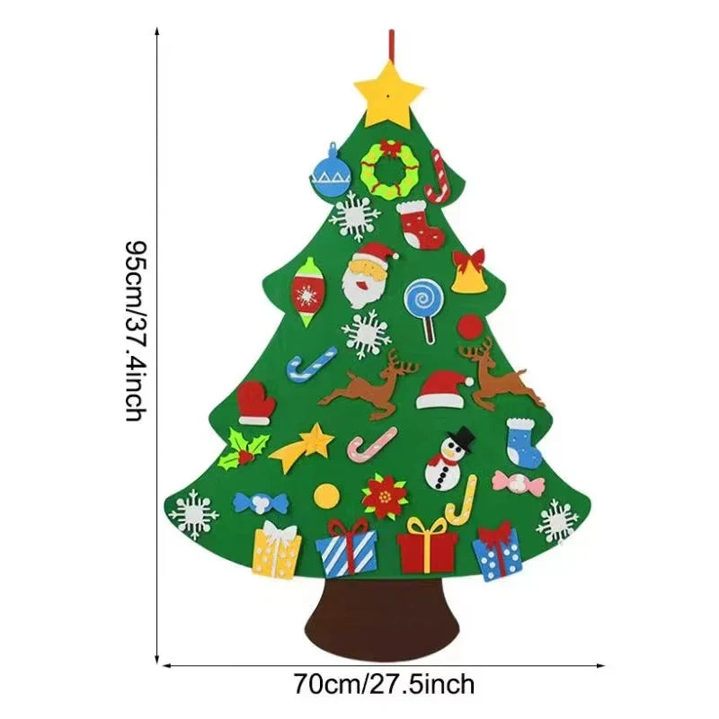 DIY Montessori Wall Felt Christmas Tree for Kids - Creative Holiday Decor