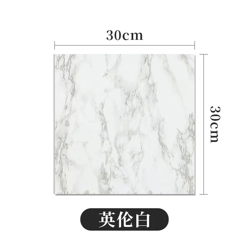 Waterproof Thickened Self-Adhesive Marble Tile Floor Stickers - 10/30/50PCS