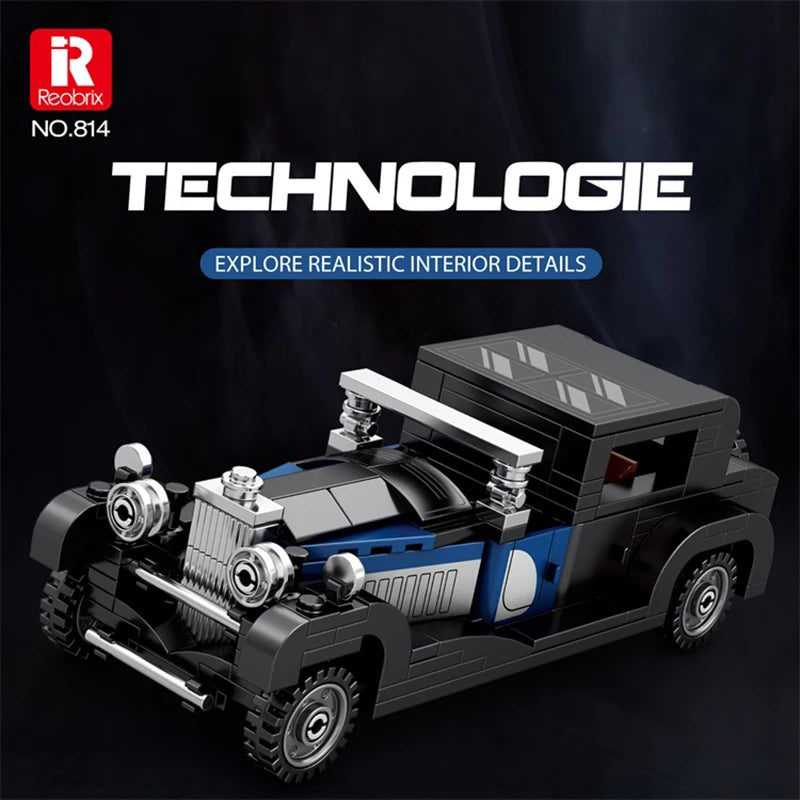 2024 Classic Vintage Racing Car Building Blocks - Super Sport Toy