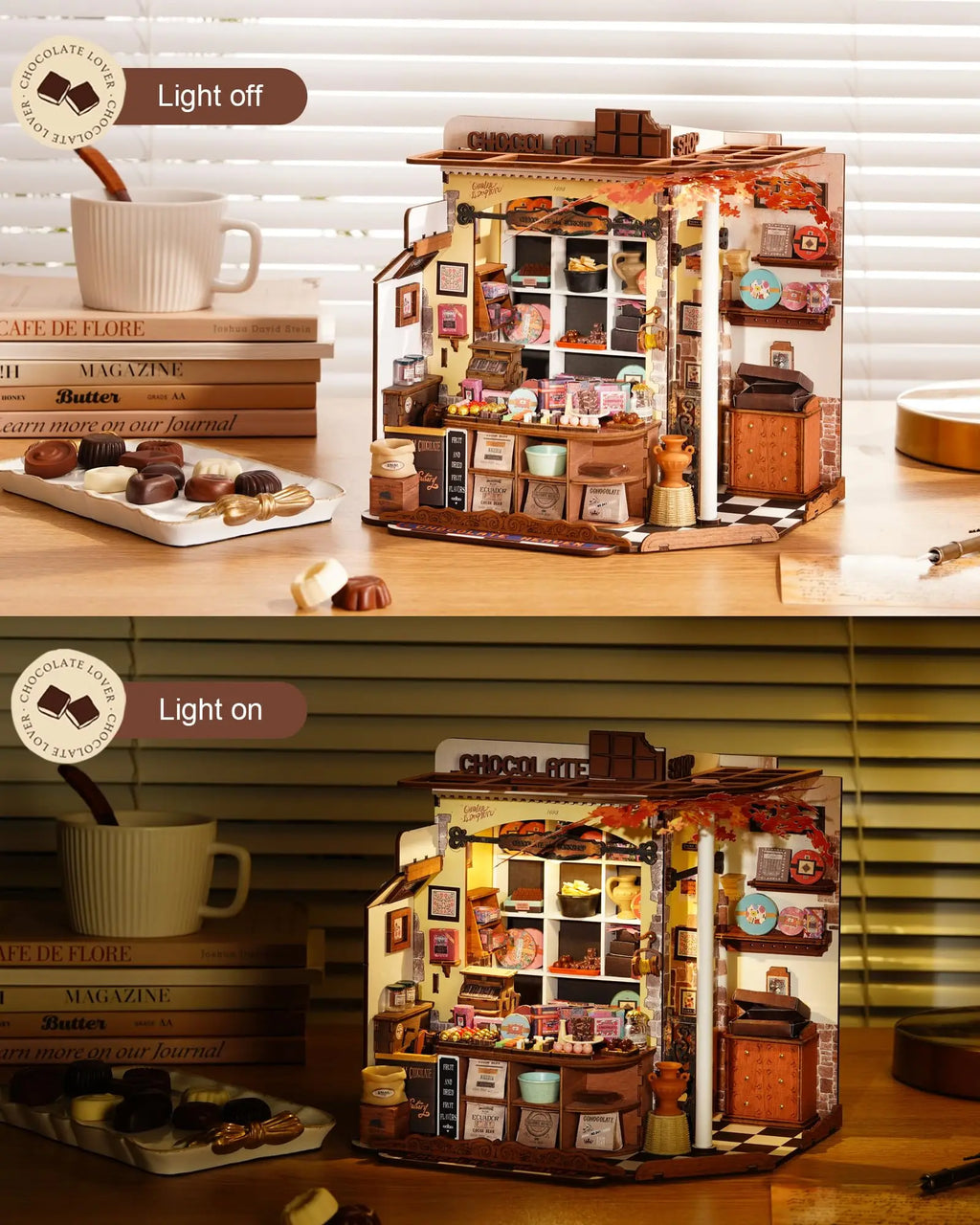 ROBOTIME Vintage Miniature Dollhouse Kit - DIY Craft & Home Decor
