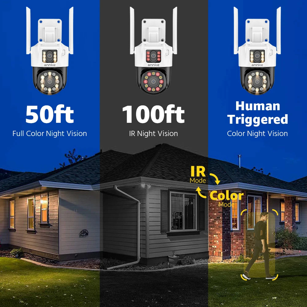 ANNKE 6MP Dual-Lens Outdoor WiFi PT Camera with Dual Light & Audio
