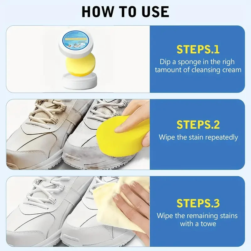 Powerful White Shoe Cleaner Paste - Stain Remover for All Surfaces
