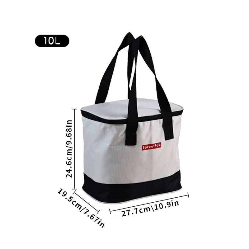 Insulated Lunch Bag - Large Capacity, Waterproof Bento Cooler with Strap