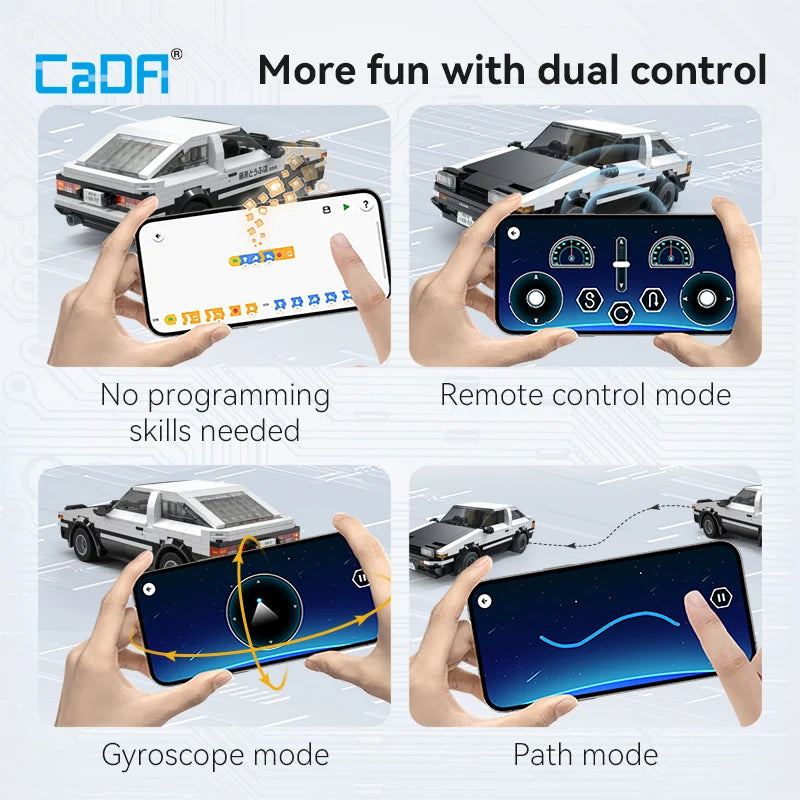 Cada 325Pcs RC Drift Racing Car Building Blocks - DIY Fun for Kids