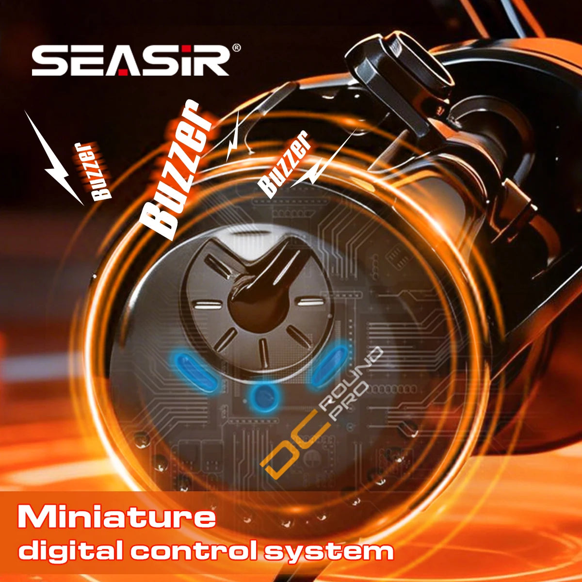 SEASIR DC Round Pro Digital Baitcasting Fishing Reel - Ultralight & Durable