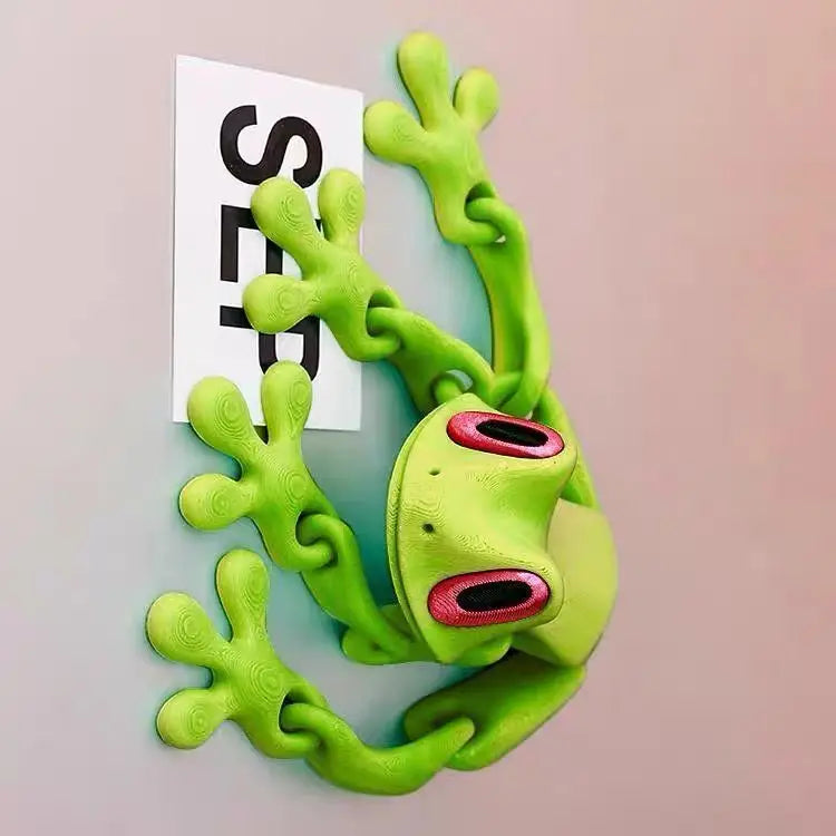Movable 3D Printed Tree Frog Ornament - Unique Kitchen & Office Decor