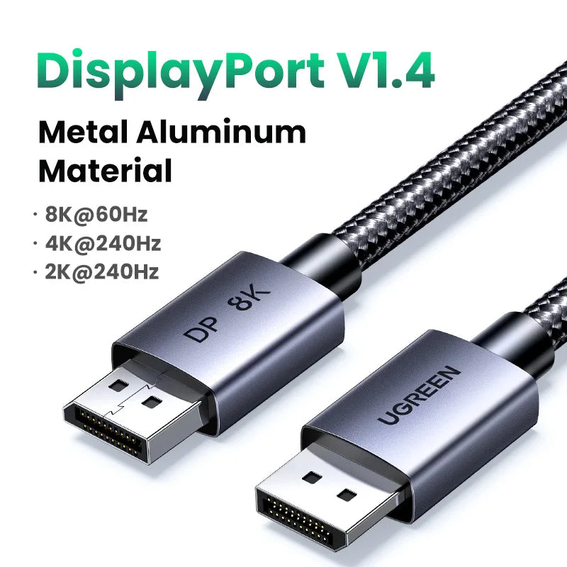 UGREEN 8K DisplayPort 1.4 Cable - Ultimate Gaming Performance