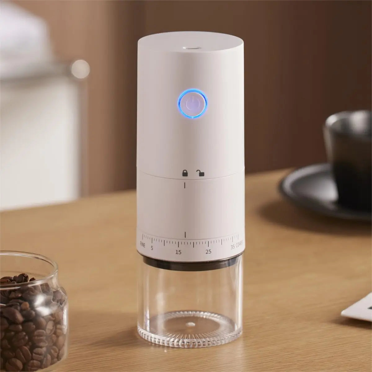 Portable Electric Coffee Grinder - USB Rechargeable Ceramic Mill