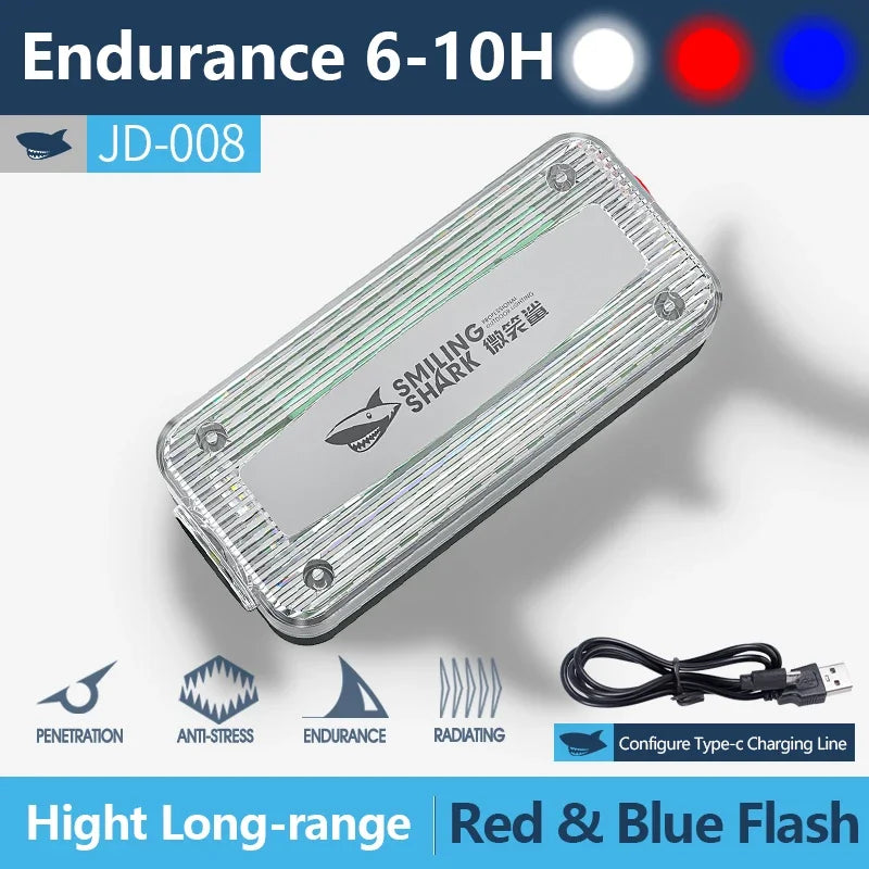 Rechargeable Strobe Light LED Flashlight with Shoulder Clip - JD007