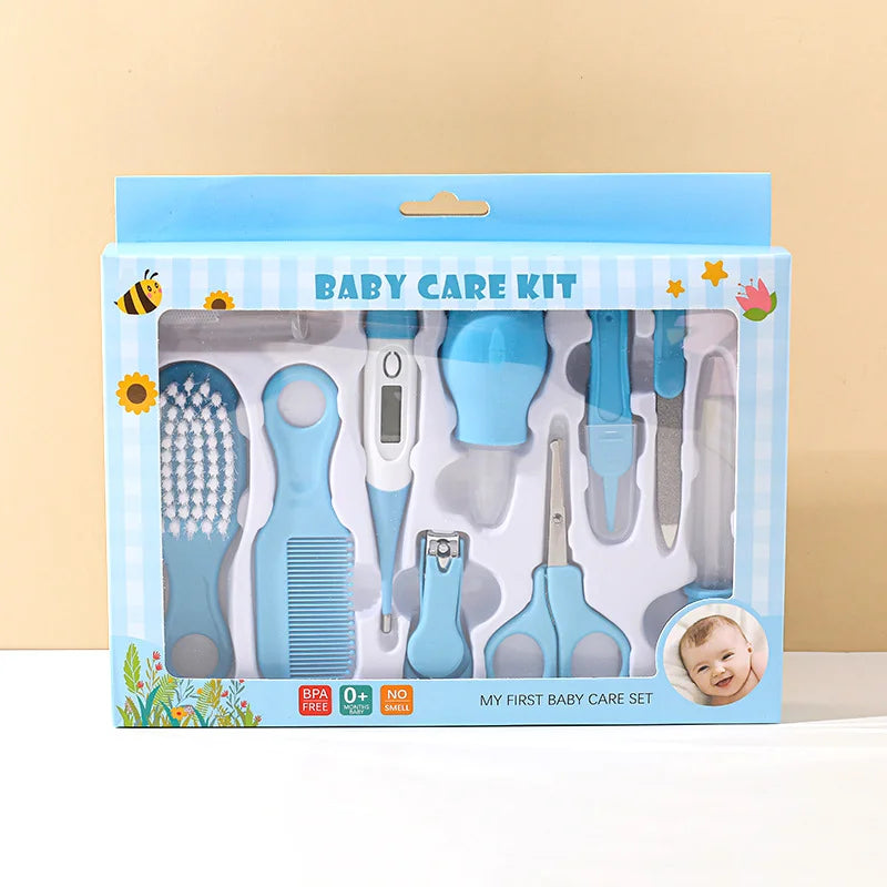 7-in-1 Baby Care Kit: Newborn Grooming Set for Infants - Pink/Blue