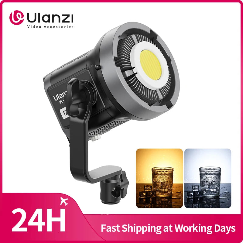 Ulanzi VL-120Bi 120W Bi-color V-Mount Video Light for Photography