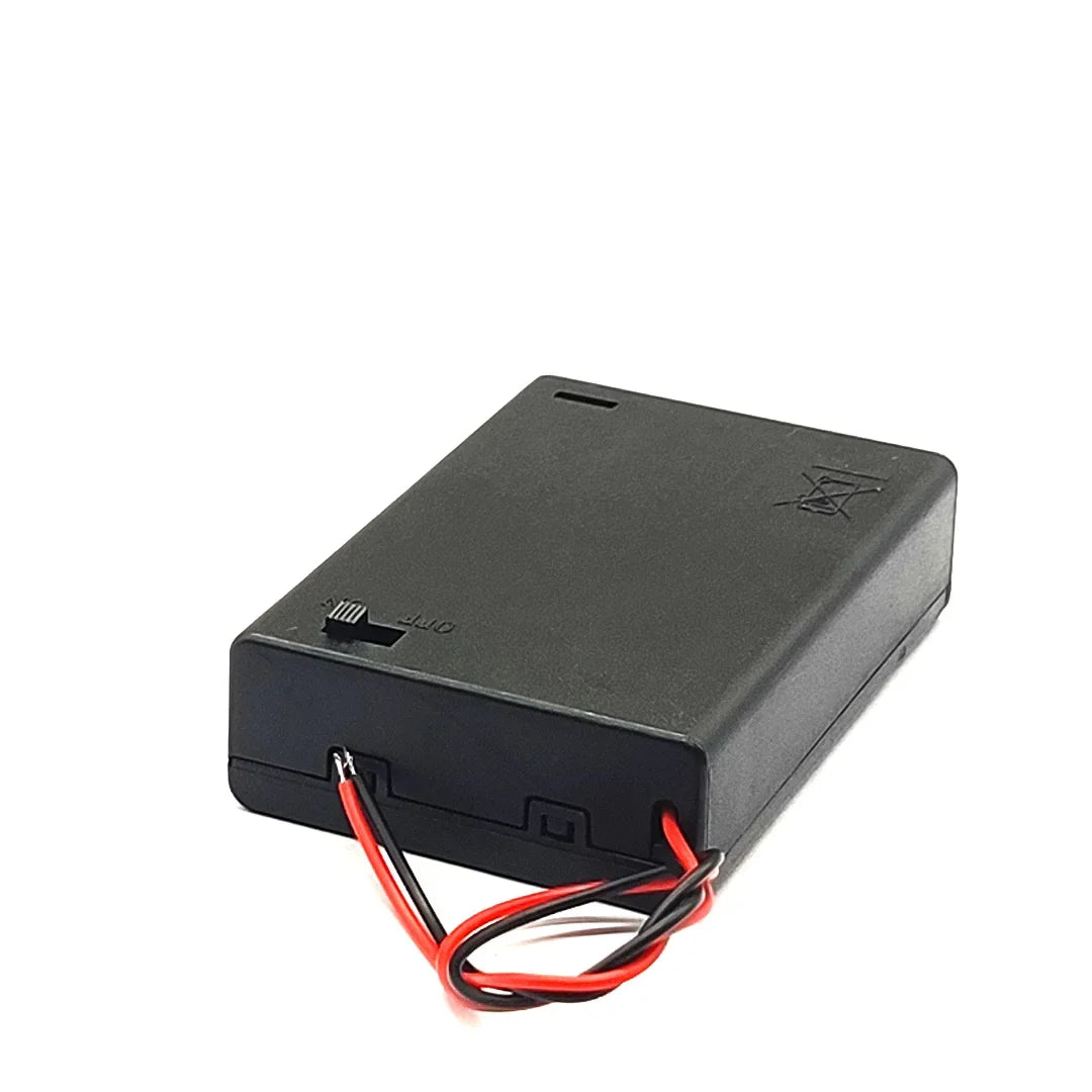 Versatile AA Battery Holder with ON/OFF Switch & Easy-Access Design