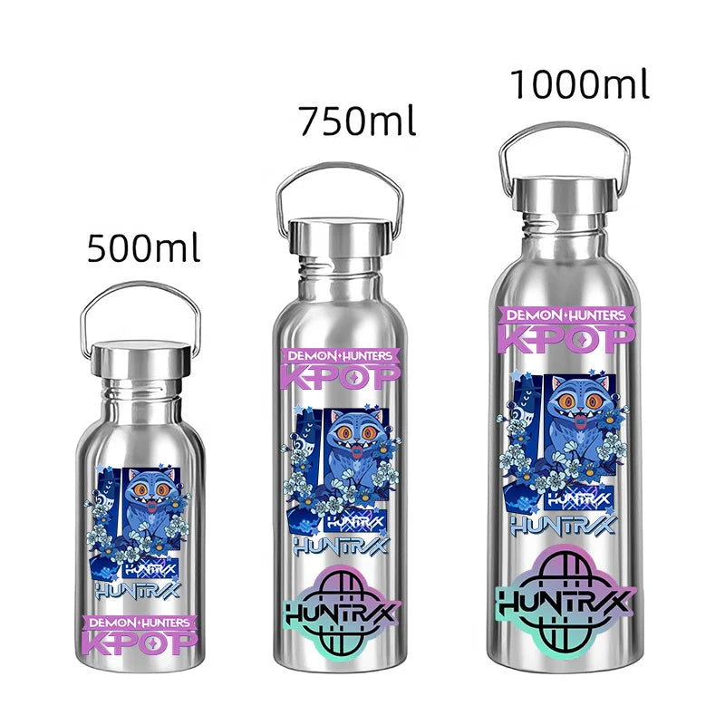 KPop Style Stainless Steel Water Bottle - 500/750/1000ML