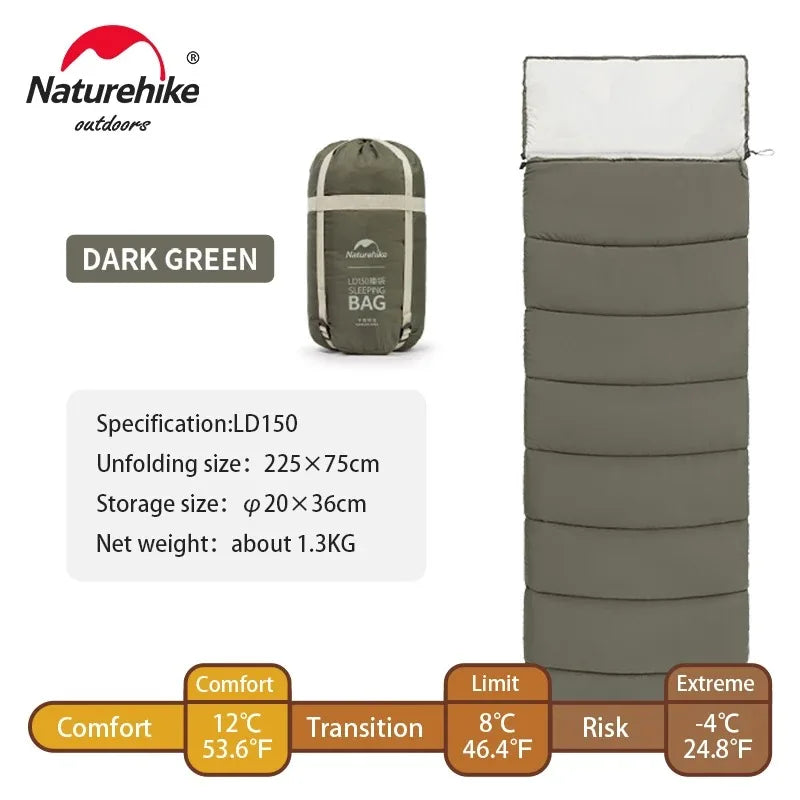 Naturehike Cotton Envelope Sleeping Bag - Portable & Versatile Comfort