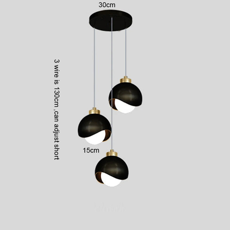 Modern Glass Ball LED Pendant Lamp for Dining & Bedroom Decor