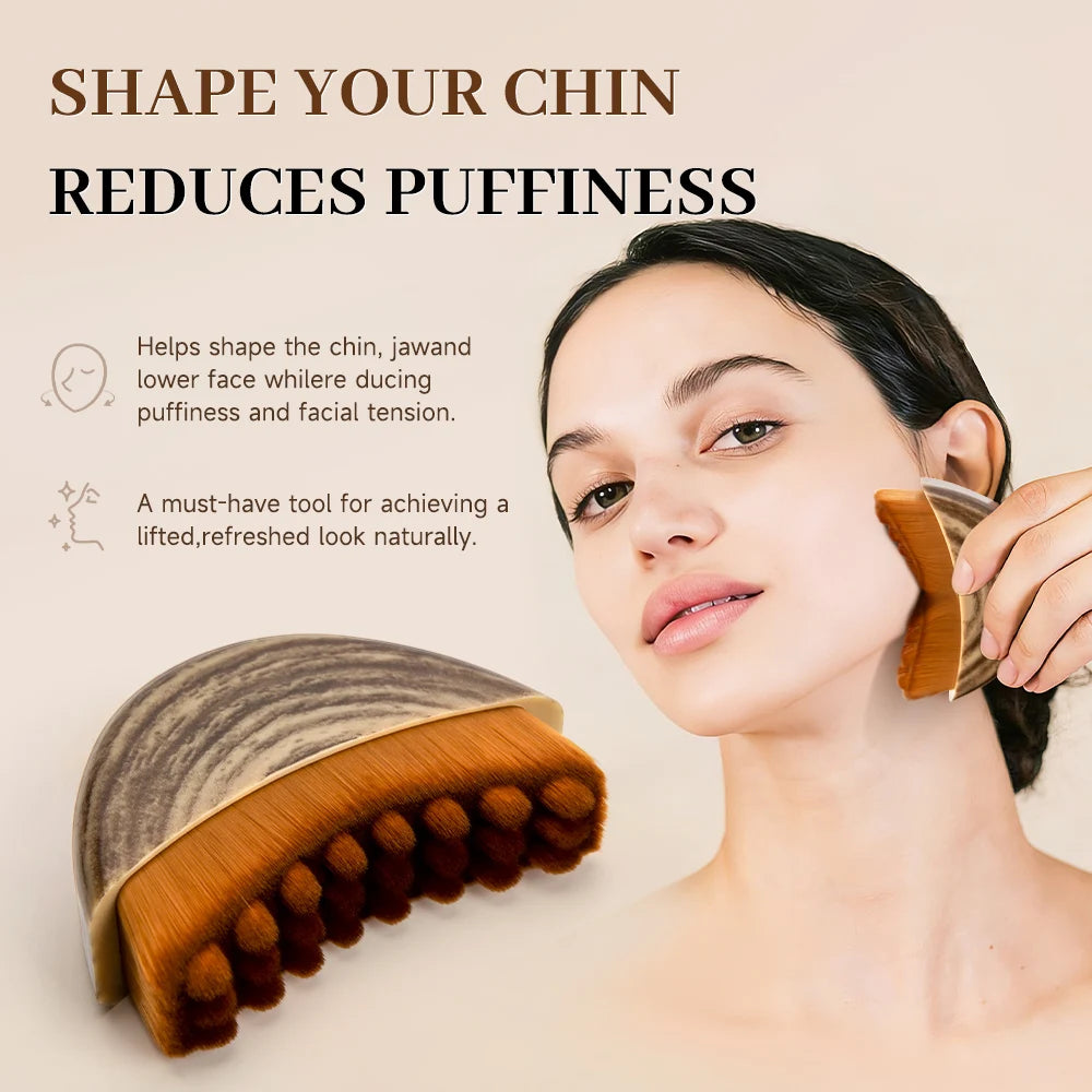 Portable Lymphatic Contour Brush - Facial Sculpting & Massage Tool